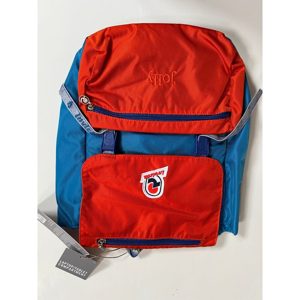 Invicta Jolly III Vintage Icon Backpack Orange/Blue/Denim 206001024 B37 NEW